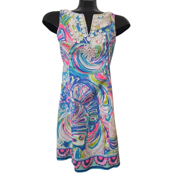 Lilly Pulitzer Gabby Shift Dress Guilty Pleasure Print Women's 00 EUC! B8.1 - Picture 16 of 16